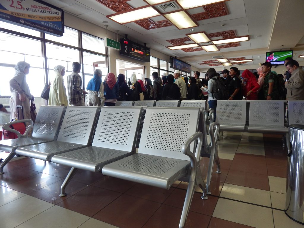 People boarding at Minangkabau international airport