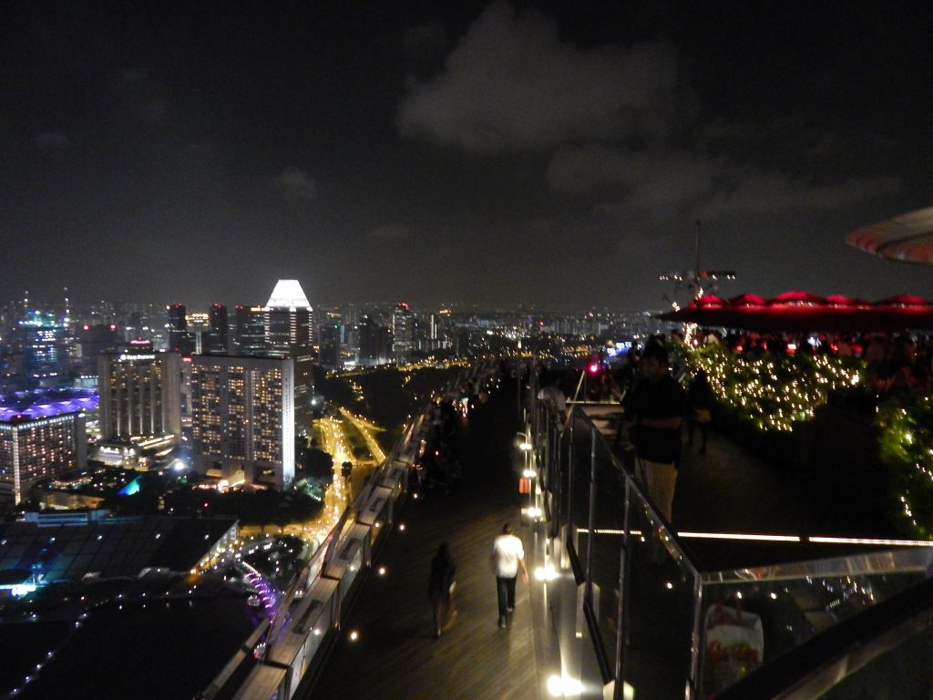 Marina Bay Sands Skypark at night