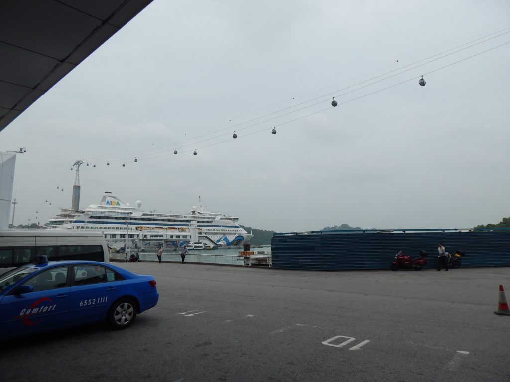 The cable car to Sentosa Island