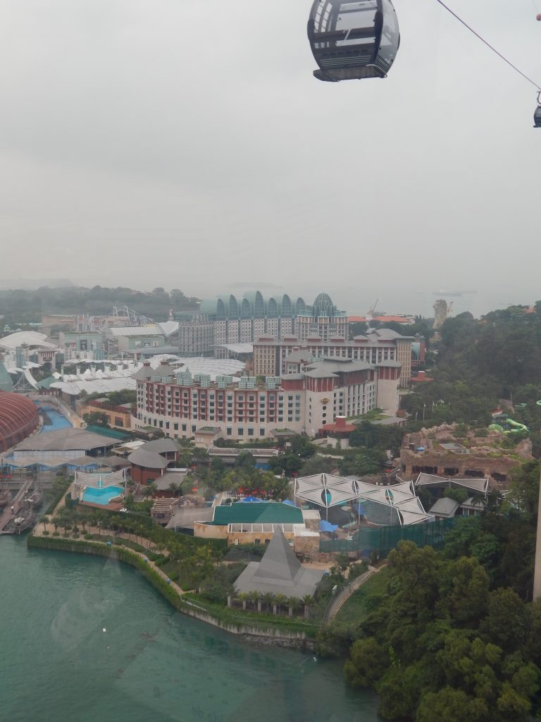 A view from the cable car on Sentosa Island