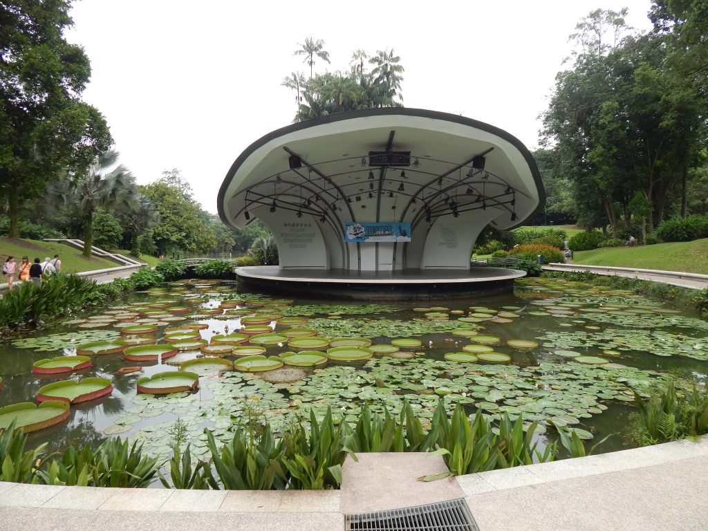 Theater with pond at Singapore's Botanical Gardens