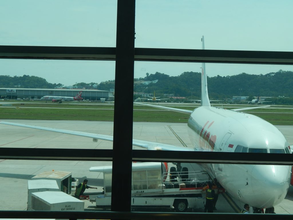 A view on an airplane at Penang Airport
