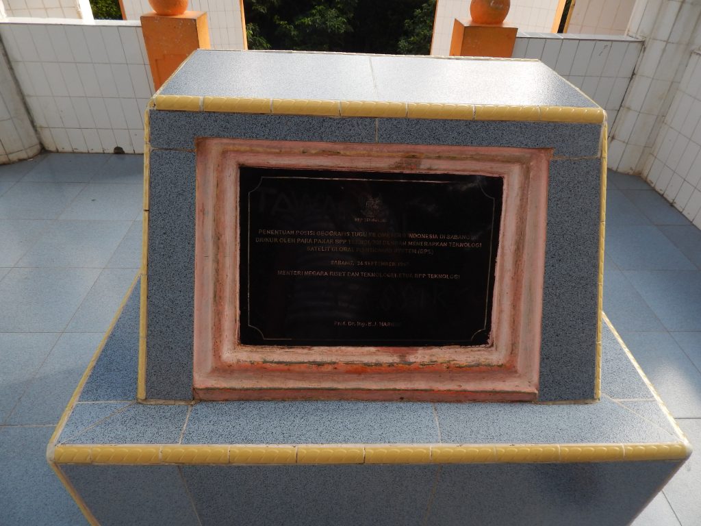Indonesian inscription at the zero kilometer monument