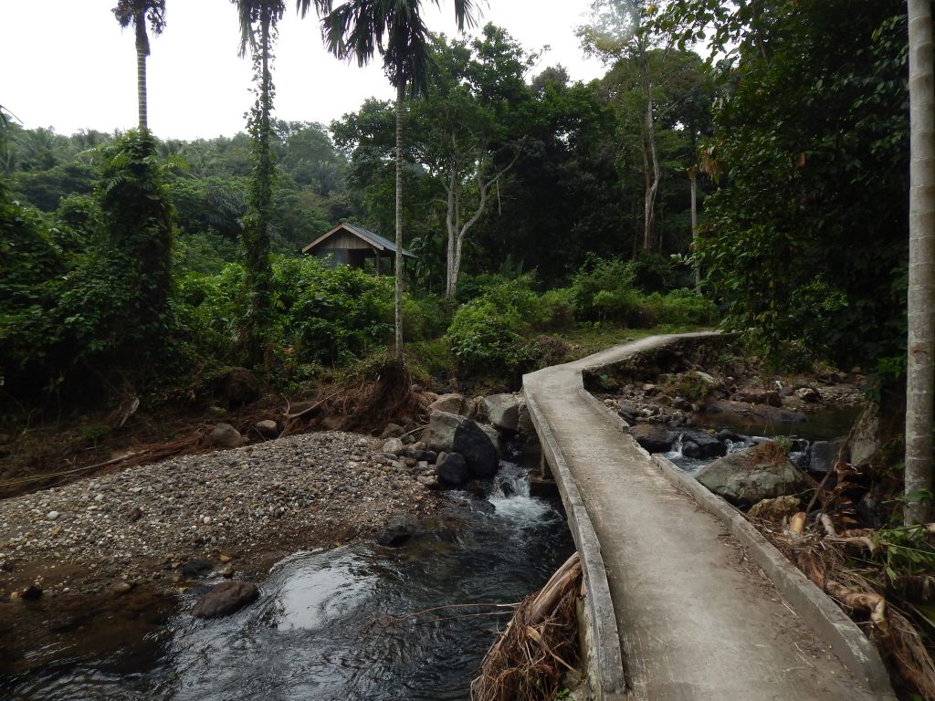 Concrete bridge on the trail towards the Pria Laot waterfall