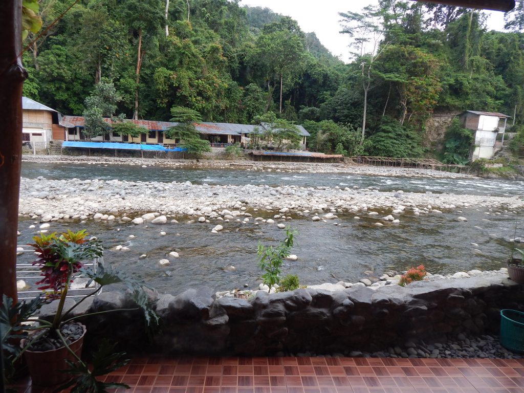 View on the river from Thomas Retreat in Bukit Lawang