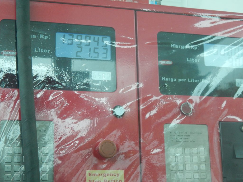 Gasoline prices january 2014 in Sumatra, Indonesia