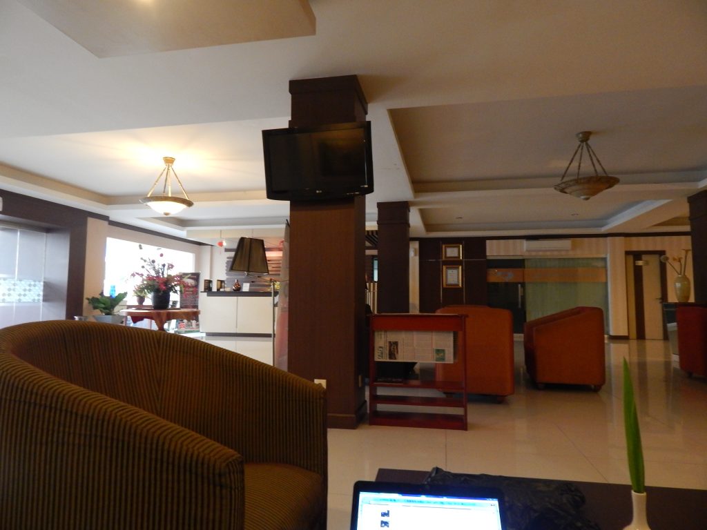 Aliga hotel lobby in Padang, Indonesia