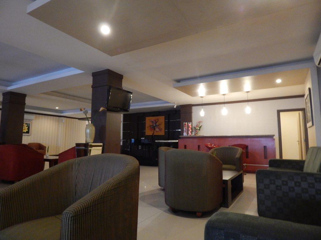 Aliga hotel lobby in Padang, Indonesia