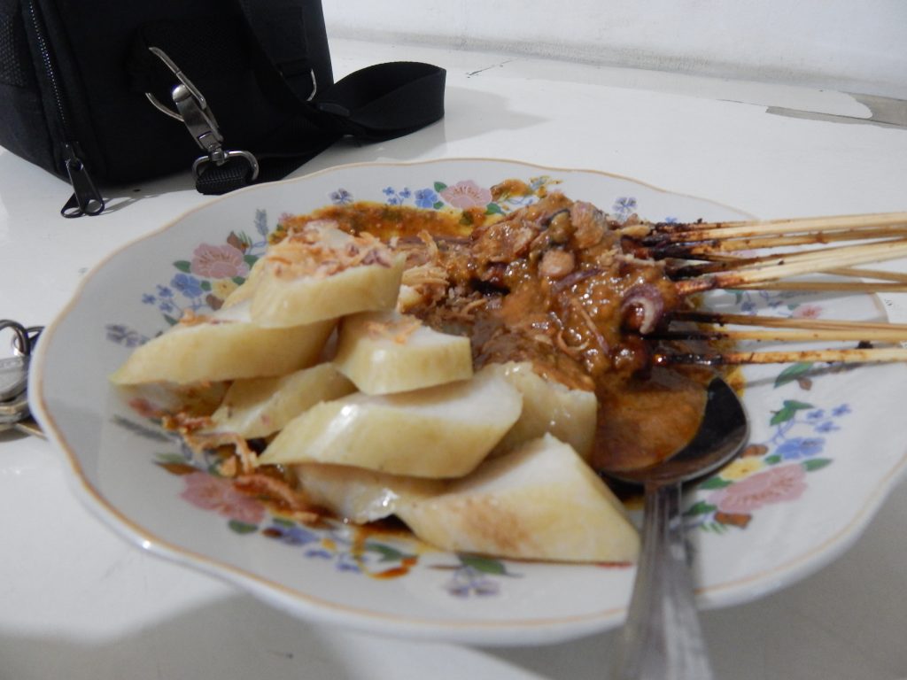 Plate of Chicken Satay, Padang