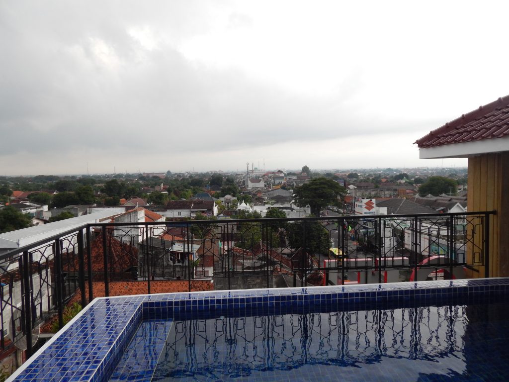 Rooftop swimming pool at the Cube Hotel Prawirotaman at Jalan Parangtritis