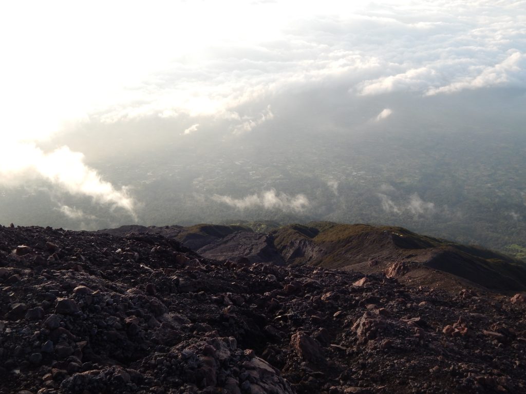 Shelter 3 in the distance, from Gunung Kerinci's summit