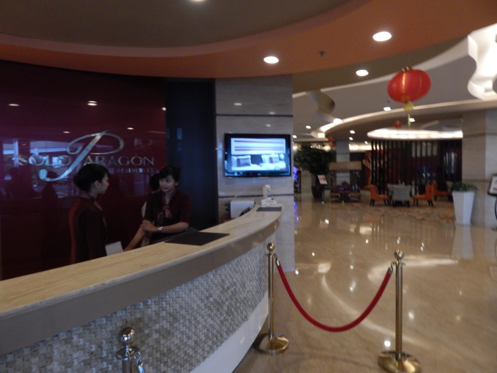 The lobby of the Solo Paragon hotel
