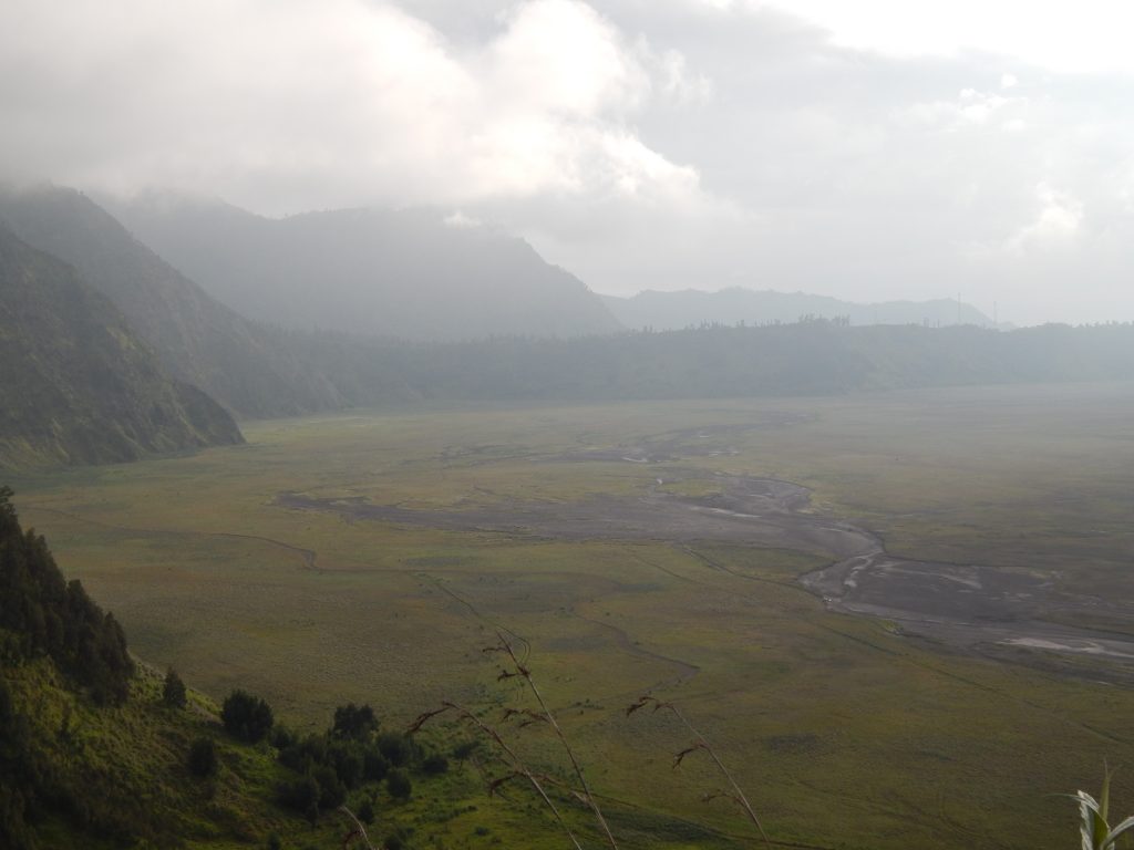 A view of the valley at Mount Bromo
