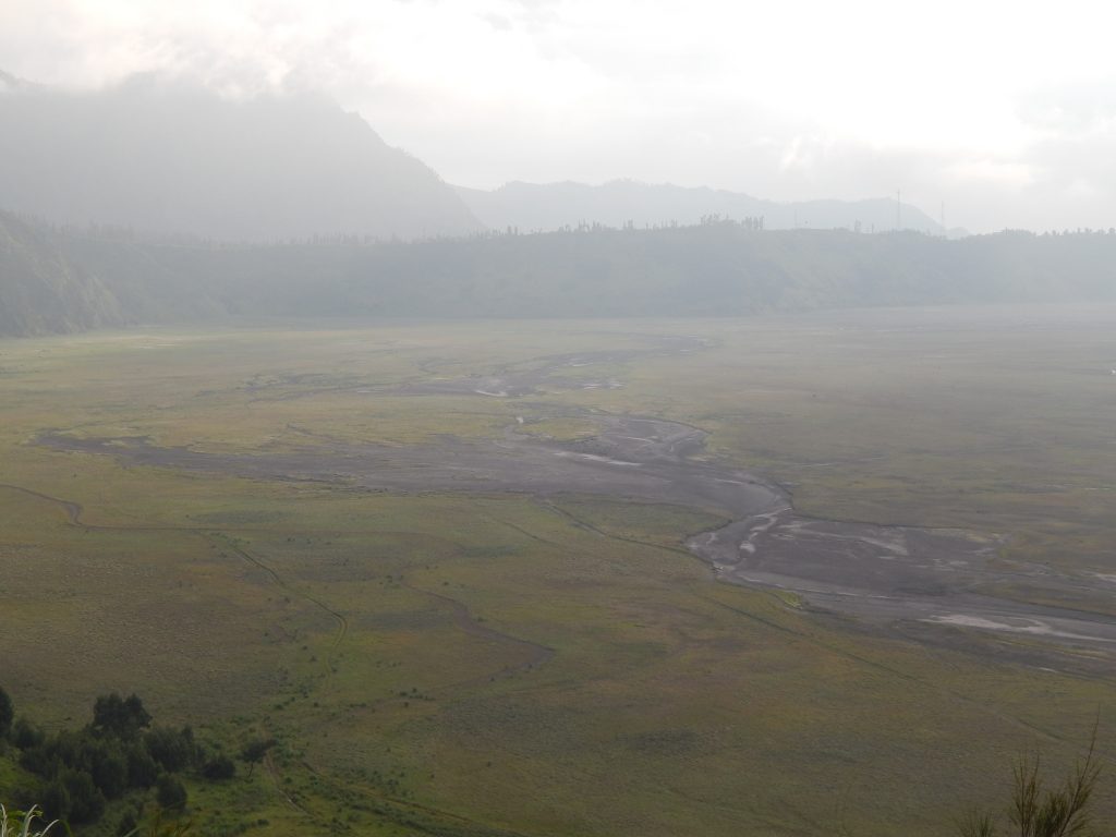 A view of the valley at Mount Bromo