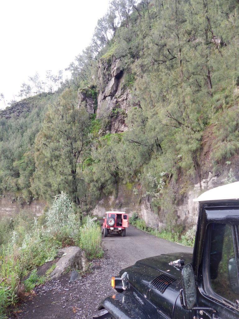 Jeeps at Bromo Mountain