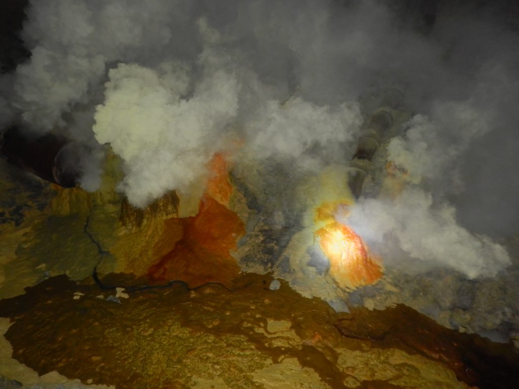 Sulfur mine at Kawah Ijen