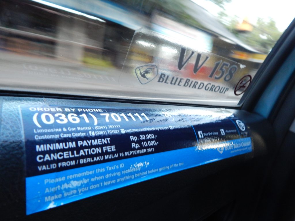 Blue bird cab Bali