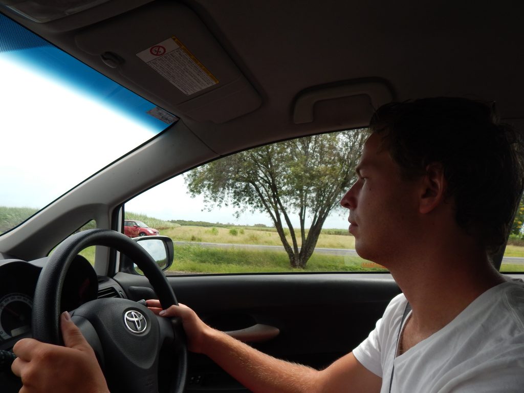 Maarten driving in Australia
