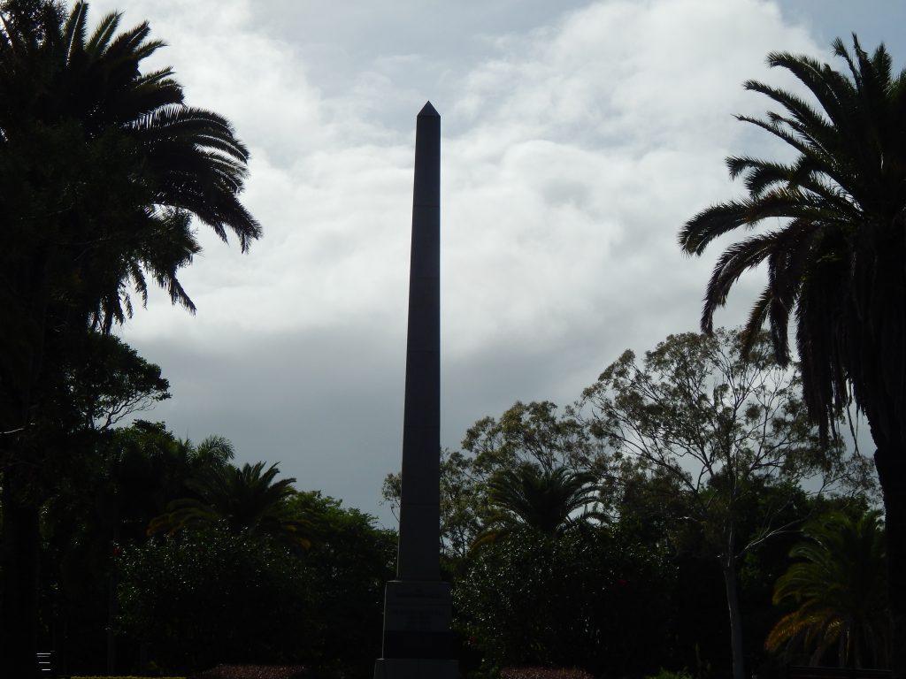 The obelisk at Rockhampton's Botanical Gardens