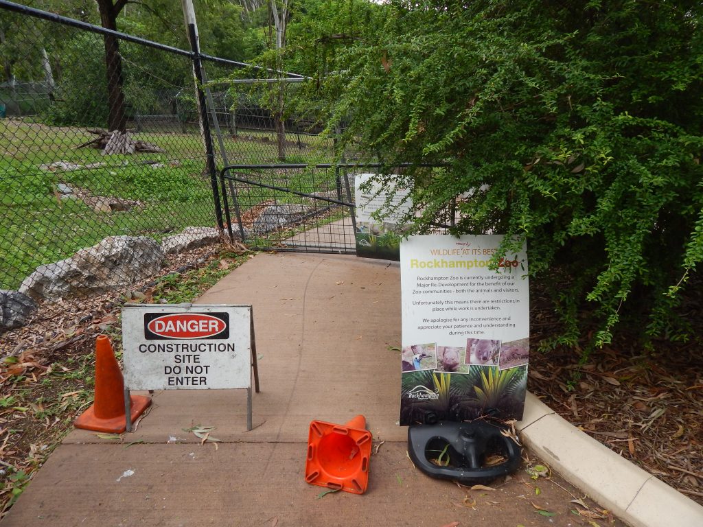 Roadblock at Rockhampton's Botanical Gardens
