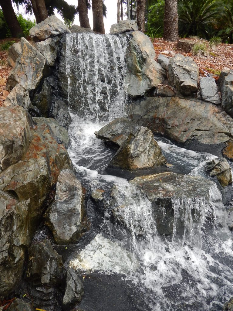 Small waterfall in the Japanese gardens, Rockhampton's Botanical Gardens