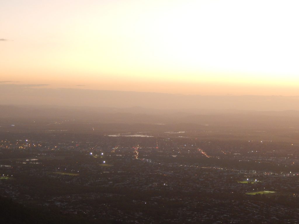 Rockhampton at twilight, view from Mt. Archer
