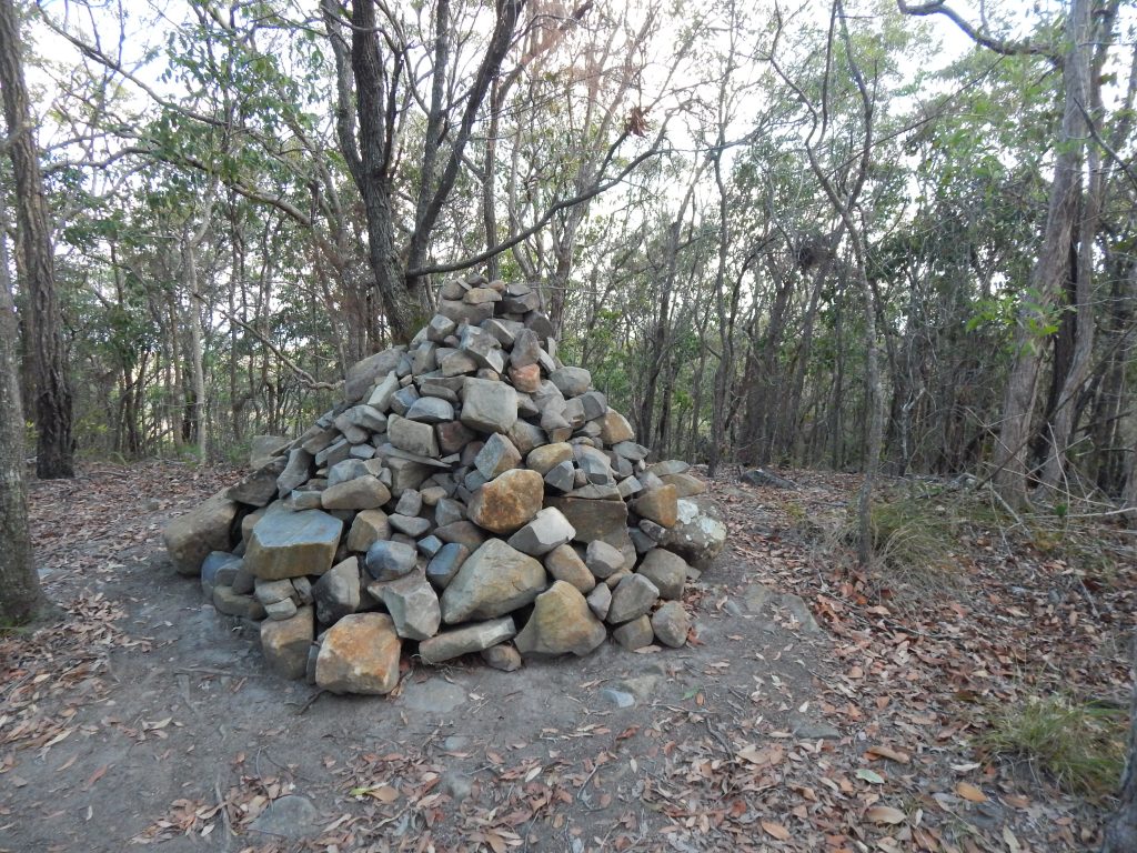 A pile of rock on the summit of Noosa National Park