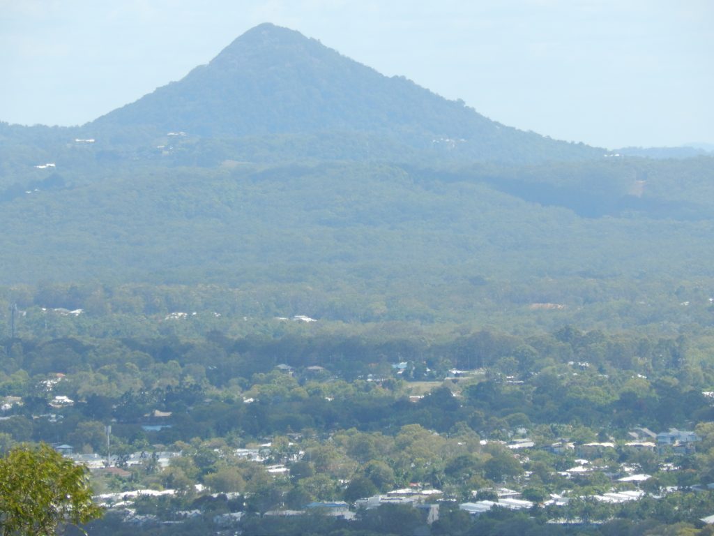 Noosa and a mountain in the distance