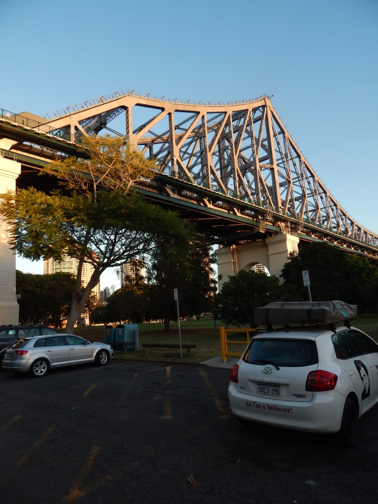 Underneath Story Bridge in Brisbane