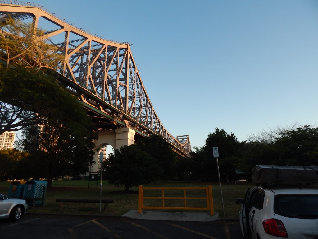 Underneath Story Bridge in Brisbane