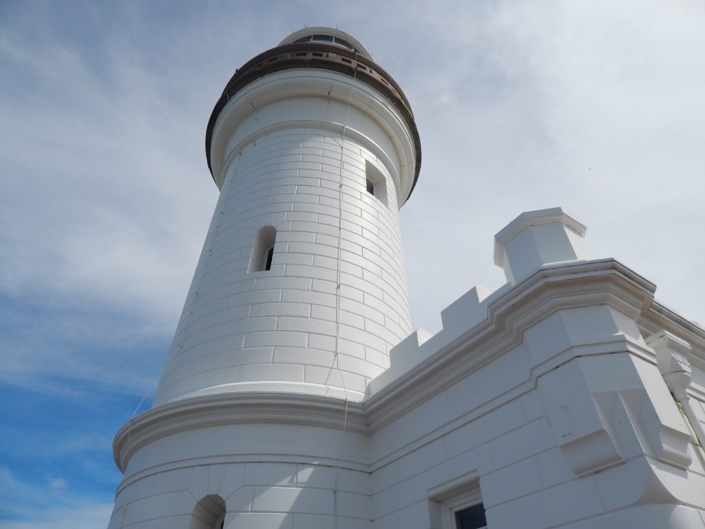 Closeup of Cape Byron lighthouse