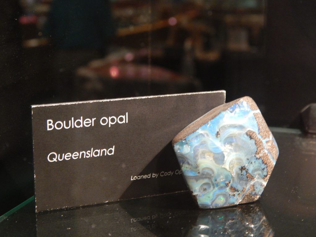 An opal boulder at the Opal Museum, Sydney