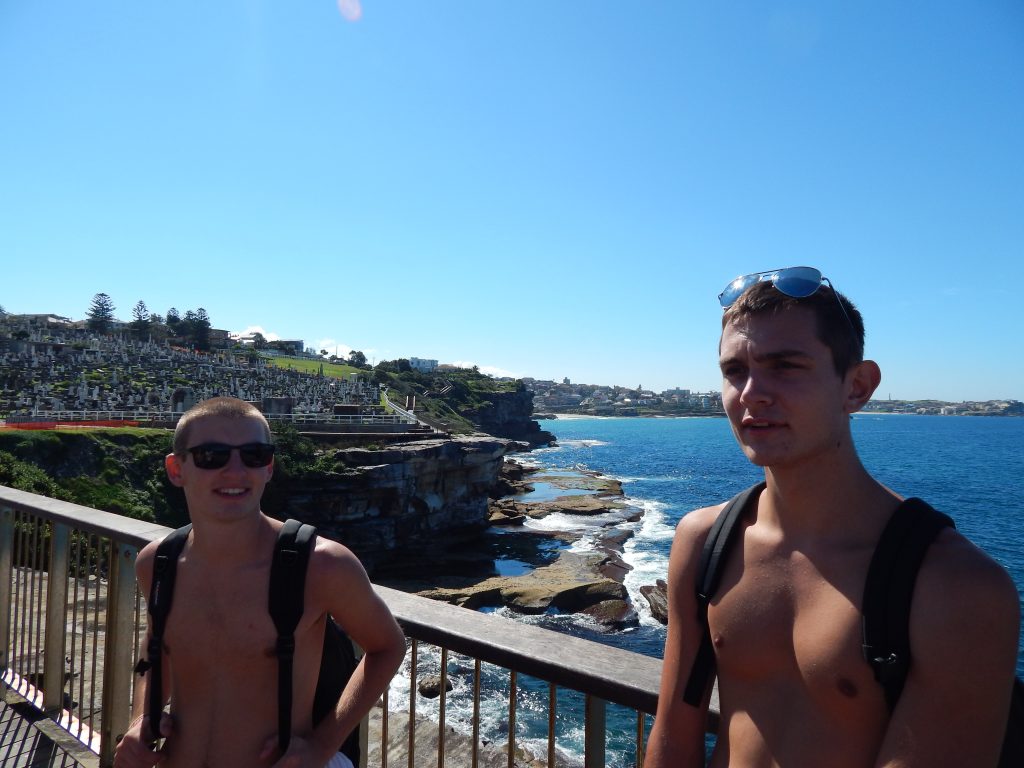Fabian and Daniel at Waverly Cemetery