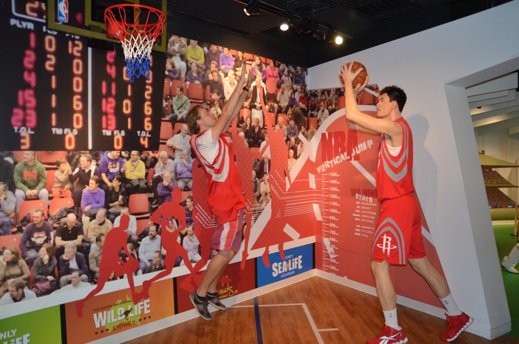 Basket ball at Madame Tussaud's, Sydney
