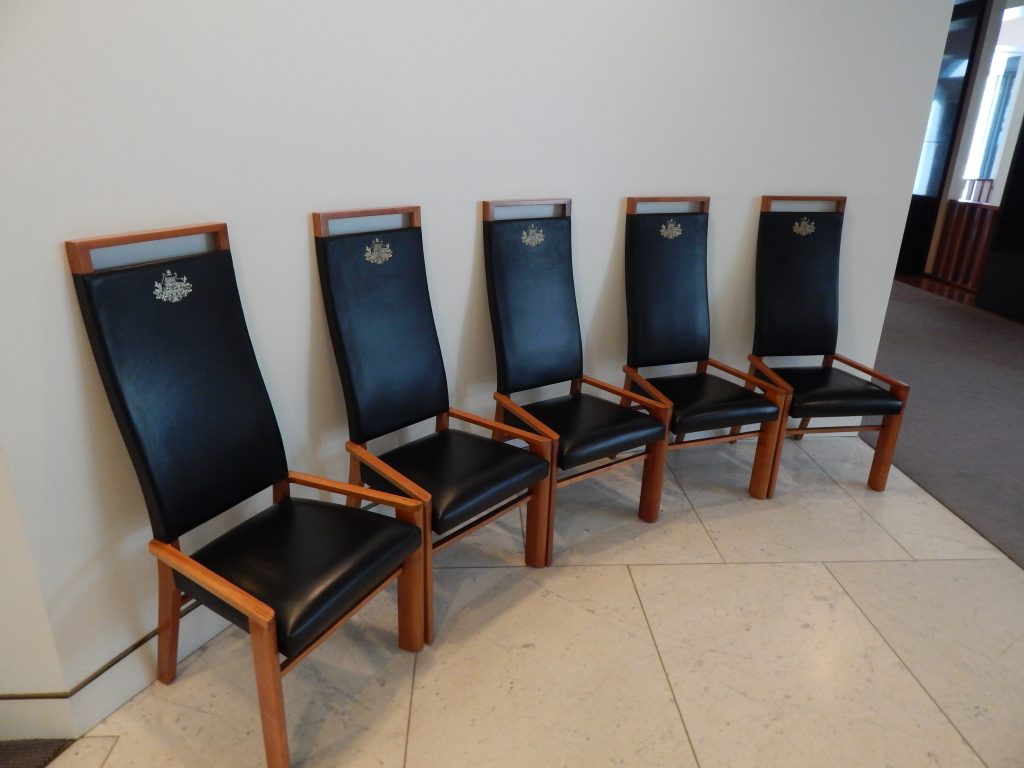 Chairs at Parliament House, Canberra
