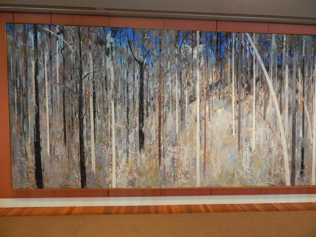 Painting of a forest at Parliament House, Canberra