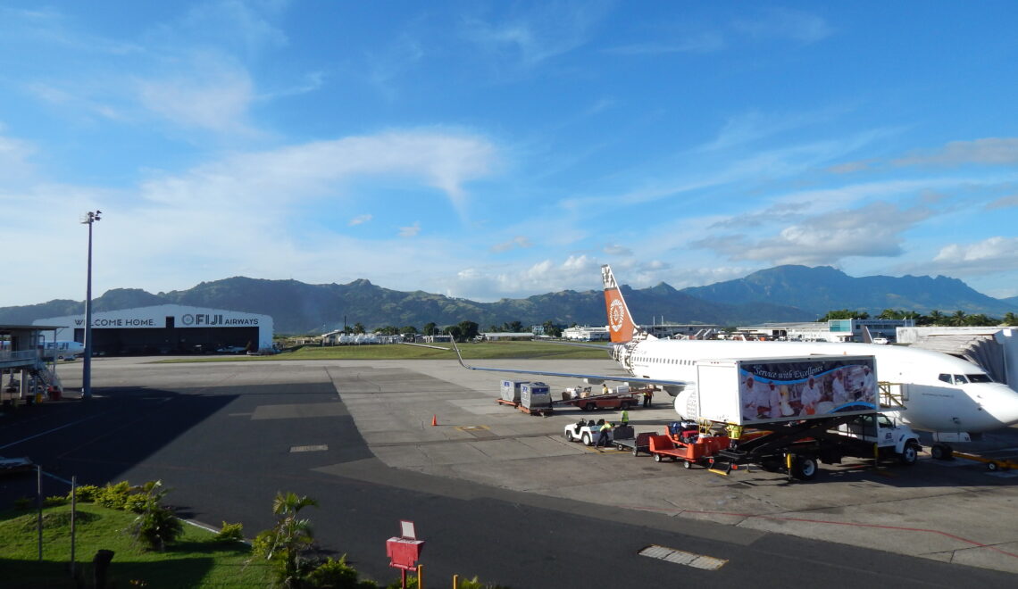 Blue skies at Nadi International Airport, Fiji