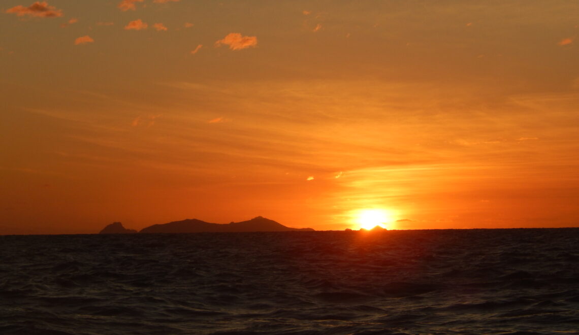 Sunset taking at South Sea Island, Fiji